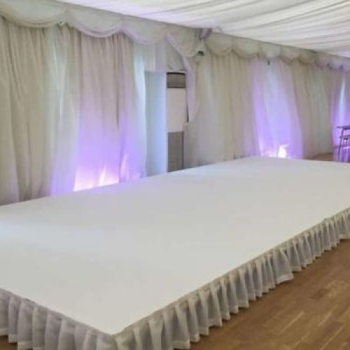 12' x 24' White Stage Rental
